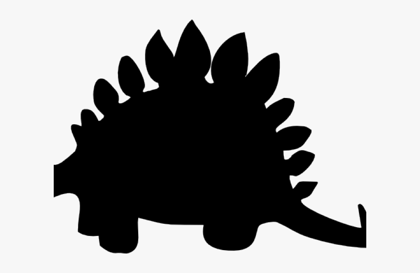 Transparent Dinosaur Silhouette Png - Stegosaurus Clipart Black And White, Png Download