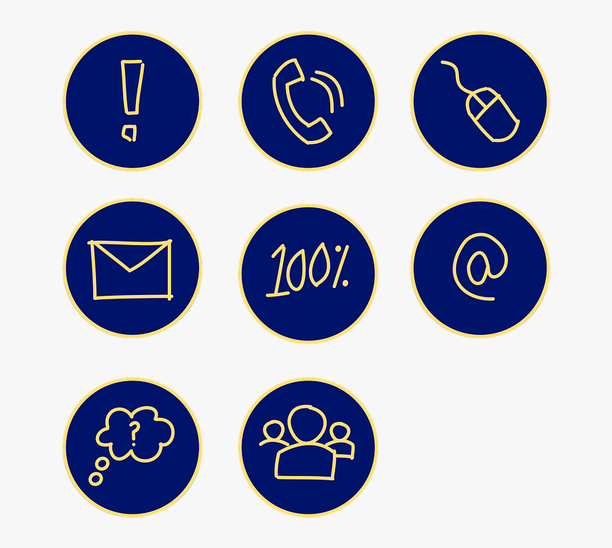 Business Icons, Hand Drawn Icons, Blue Icons - Sales Badges, HD Png Download