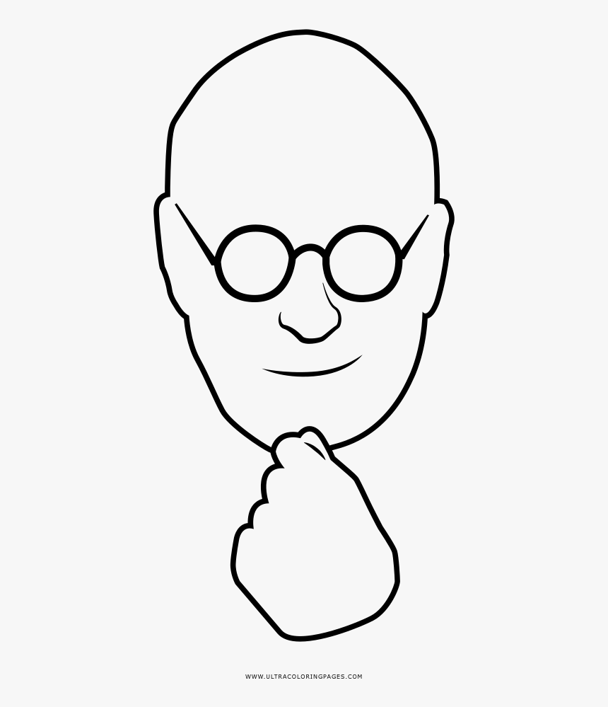 Steve Jobs Coloring Page - Line Art, HD Png Download