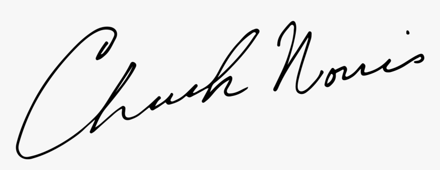 Chuck Norris Signature, HD Png Download