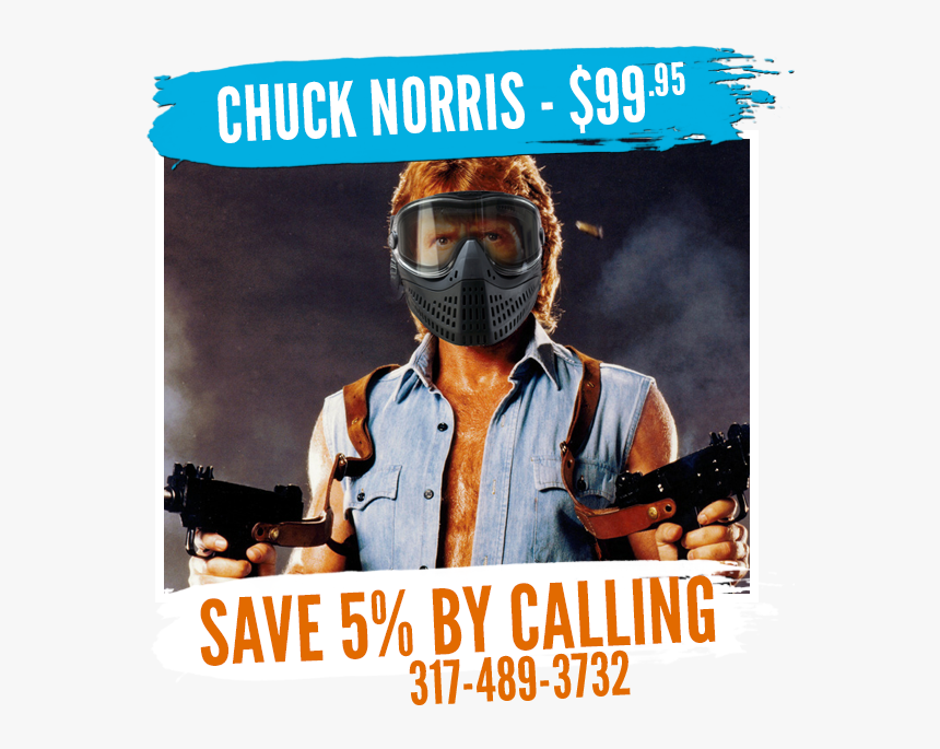 The Chuck Norris Rental Package At White River Paintball - Chuck Norris Fighting Stance, HD Png Download
