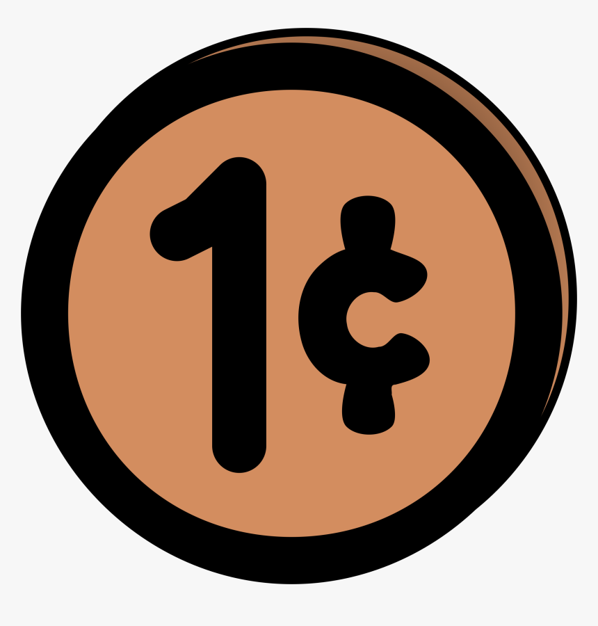 Dime Clipart Penny - One Cent Clipart, HD Png Download
