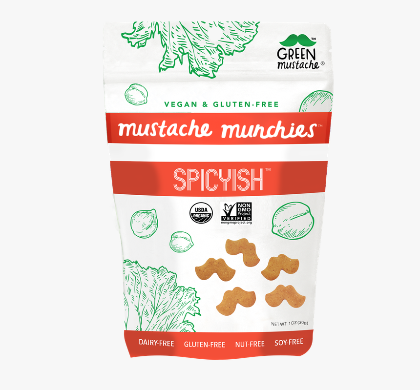 Mustache Munchies Spicyish - Mustache Munchies, HD Png Download