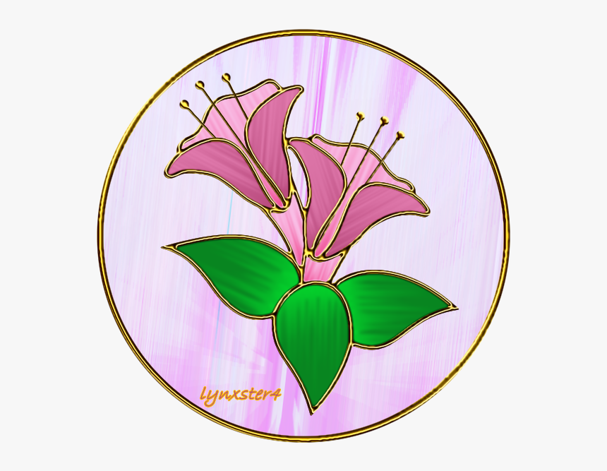 Stained Glass Flower - Rosa Glauca, HD Png Download