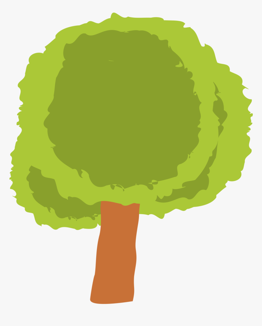 Mustache Clipart Tree - Short Tree Clip Art, HD Png Download