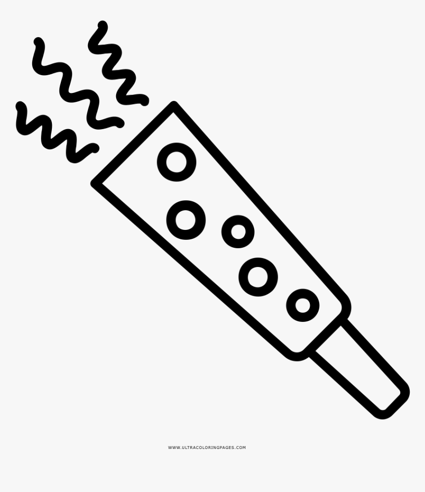 Party Horn Coloring Page - Serpentinas Para Colorear, HD Png Download