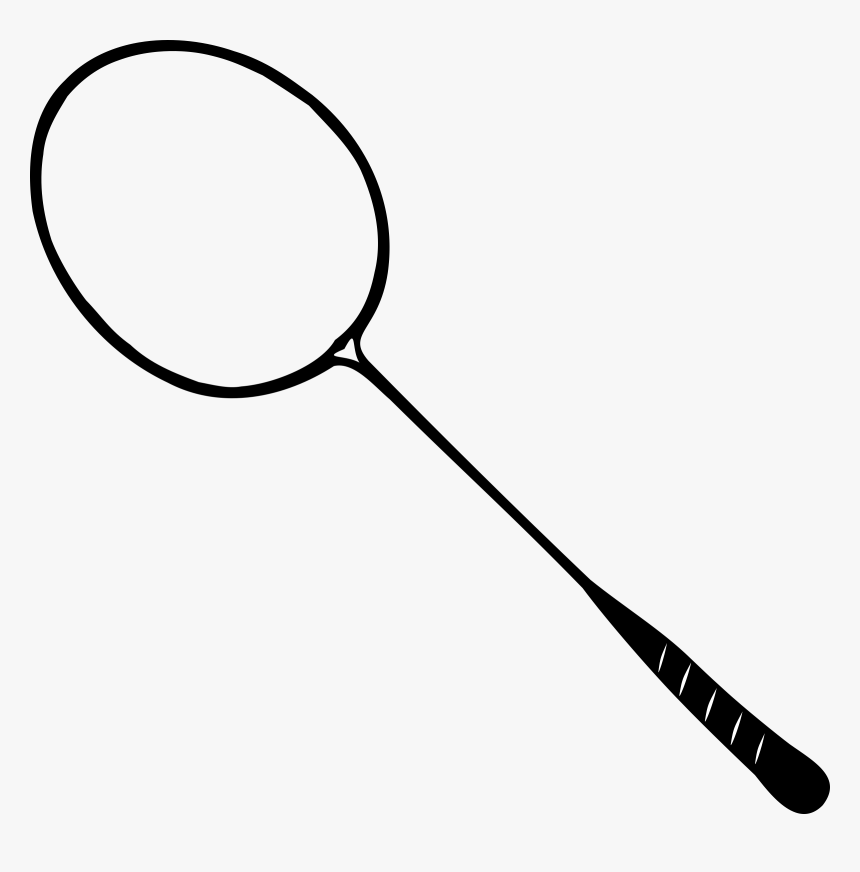 Badminton Racket Clip Arts - Clipart Black And White Racket, HD Png Download