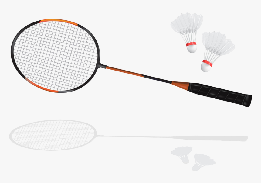 Badminton Birdie And Racket Clipart