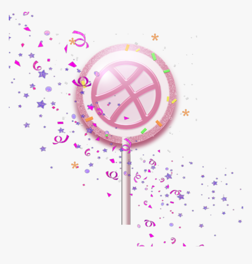 #mq #pink #lollipop #candy #confetti - Stars And Confetti Pink, HD Png Download