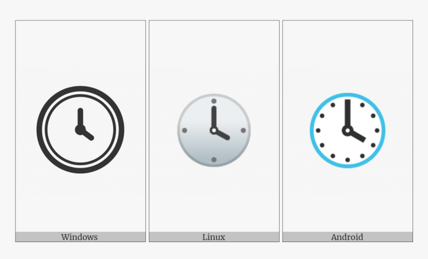 Clock Face Four Oclock On Various Operating Systems - Circle, HD Png Download