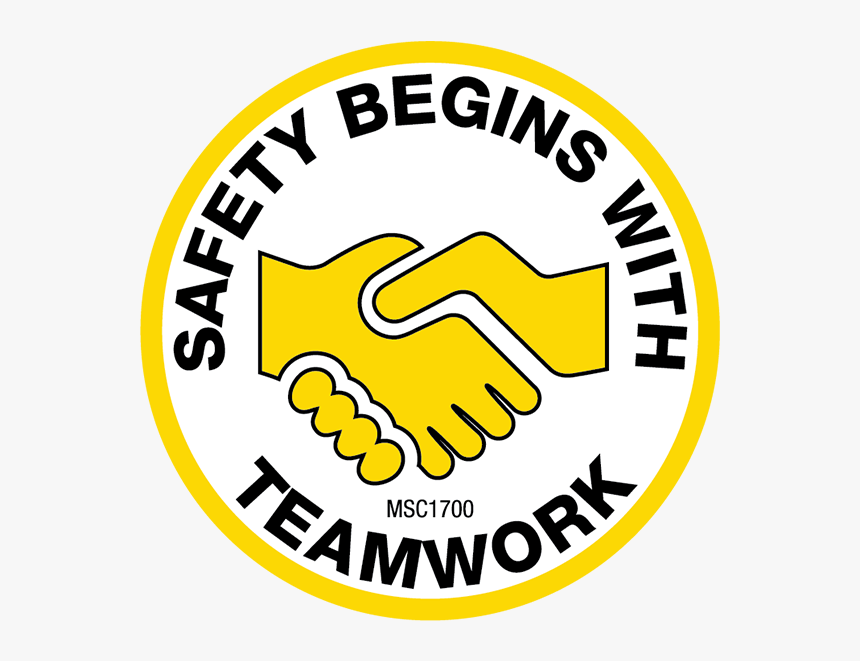 Safety Begins With Teamwork Hard Hat Emblem - Circle, HD Png Download