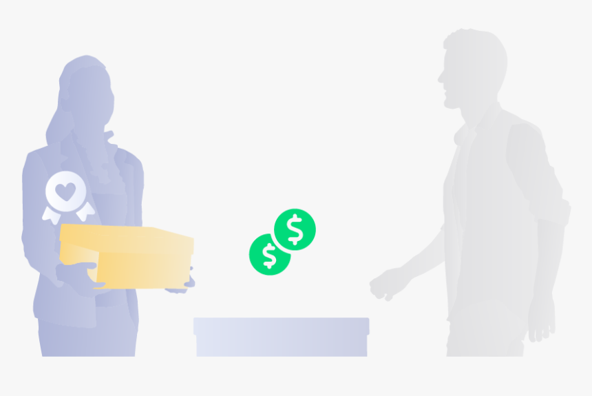 Illustration Of Happy Employees Focused On Selling - Illustration, HD Png Download