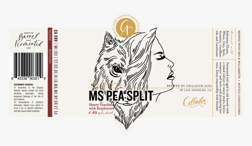 Ms Pea Split Label Web - Illustration, HD Png Download