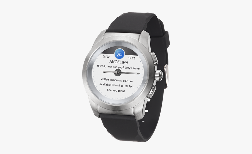 The World’s First Hybrid Smartwatch Combining Mechanical - Hybrid Smartwatch With Screen, HD Png Download