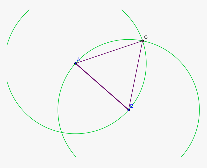 Constructed Equilateral Triangle - Circle, HD Png Download