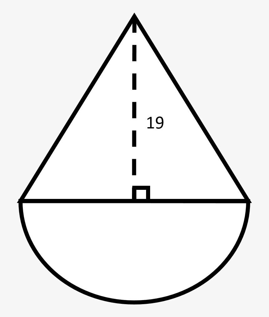 Perimeter Of Semicircle And Triangle, HD Png Download