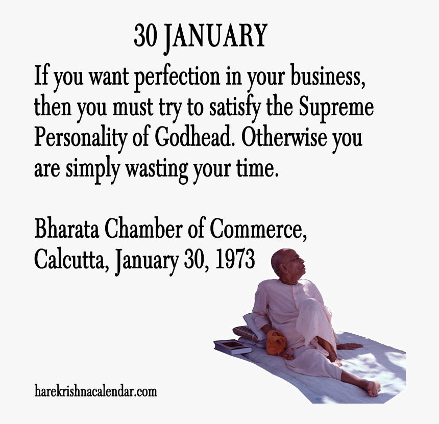 Srila Prabhupada Quotes For Month January - Quotes About January Month, HD Png Download