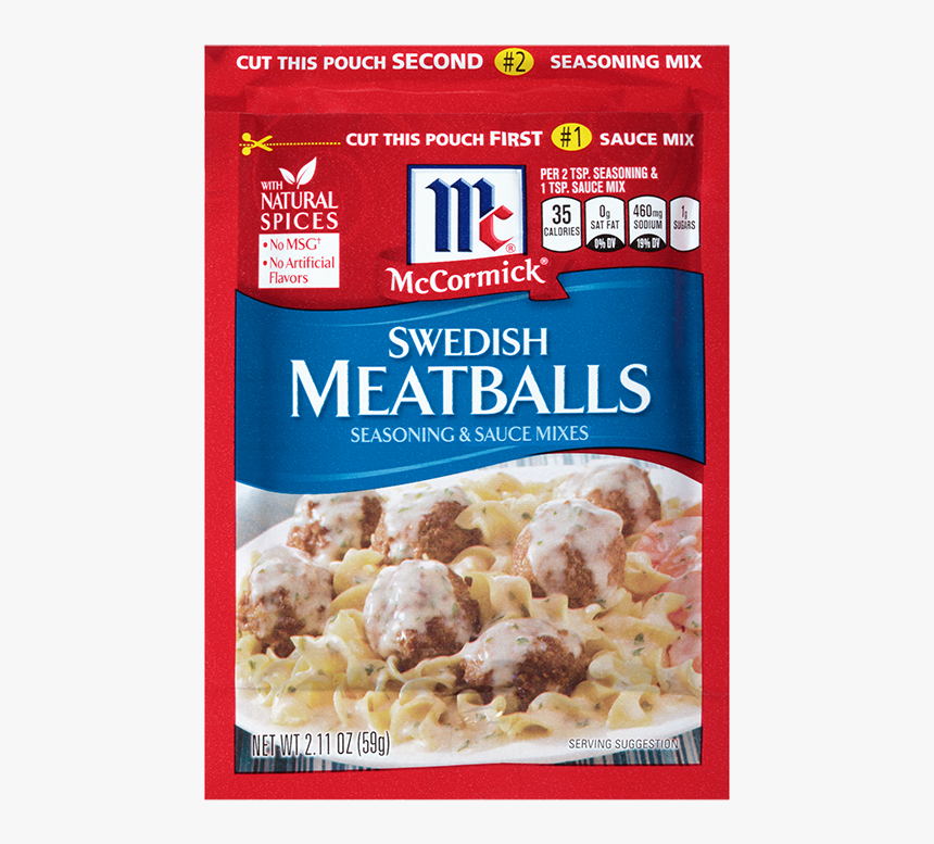 Mccormick® Swedish Meatballs Seasoning & Sauce Mix - Mccormick Swedish Meatballs, HD Png Download