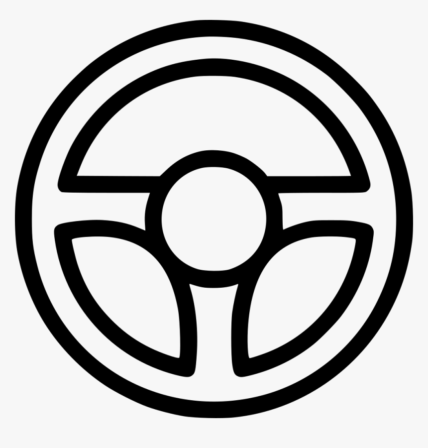 Steering Wheel Car Navigation Driving - Car Steering Wheel Svg, HD Png Download