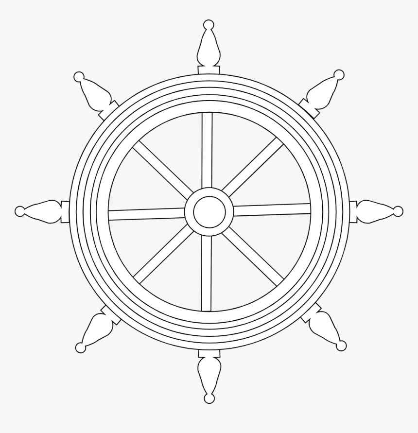 Steering Vector Vintage - Ship Steering Wheel Transparent Background, HD Png Download