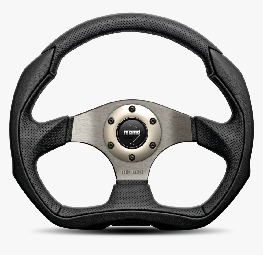 Momo Steering Wheel Eagle Black Leather Anthracite - Momo Italy Steering Wheel, HD Png Download