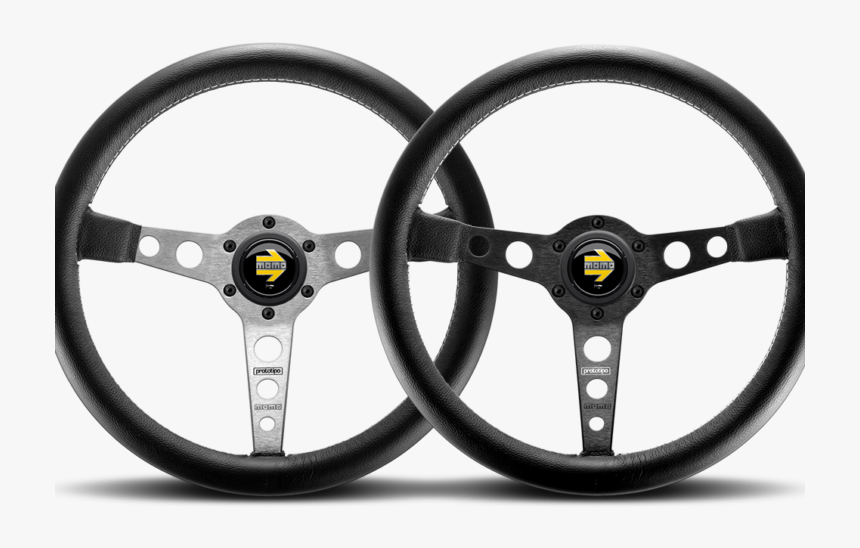 Black/black 350mm Steering Wheel , Png Download - Momo Heritage Prototipo Steering Wheel, Transparent Png
