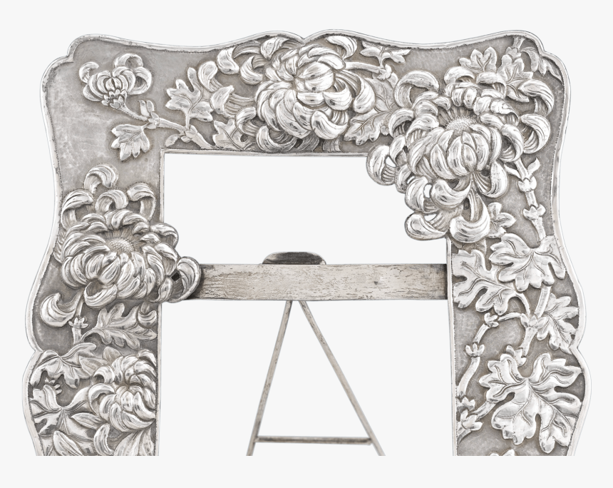 Chinese Export Silver Frame - Antique Silver Photo Frame, HD Png Download