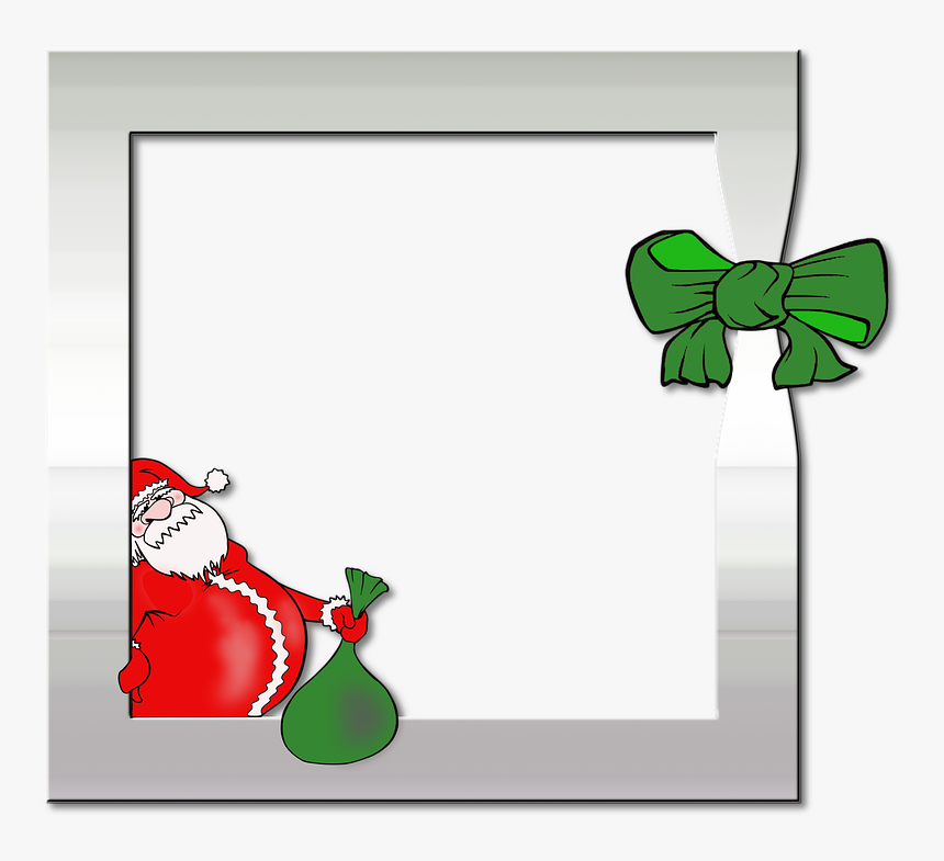 Photo Frame, Photo, Album, Santa Claus, Silver - Ramka Mikołaj, HD Png Download