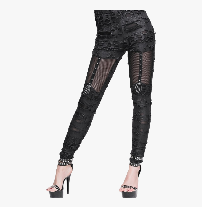 Ripped Fishnet Womens Legging, HD Png Download