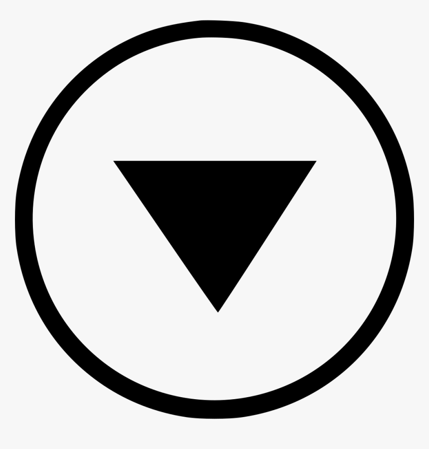 Arrow Bottom Down Vector Round Comments - Round Icon Arrow Down Png, Transparent Png