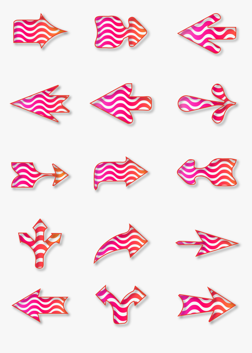 Colorful Arrows Linear Arrow Vector Icons Png And Image, Transparent Png