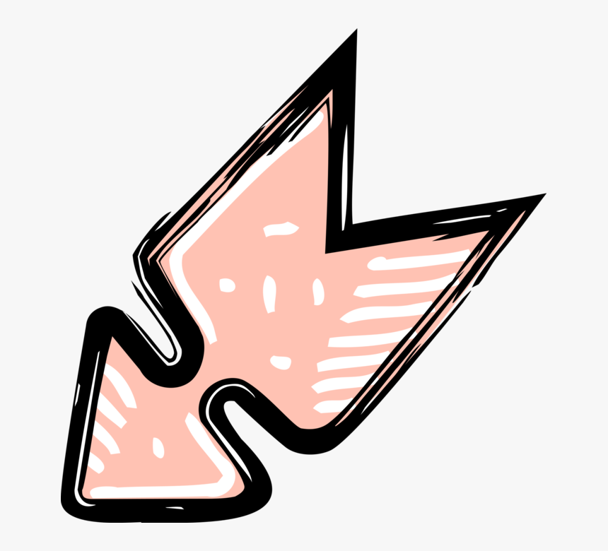 Vector Illustration Of Directional Arrow Pointing, HD Png Download