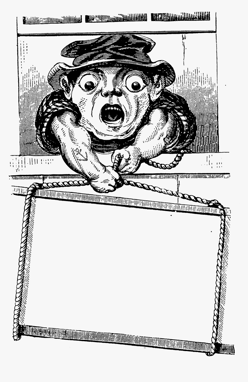 0667 Tattoed Man Victorian Advertising Blank Banner - Portable Network Graphics, HD Png Download