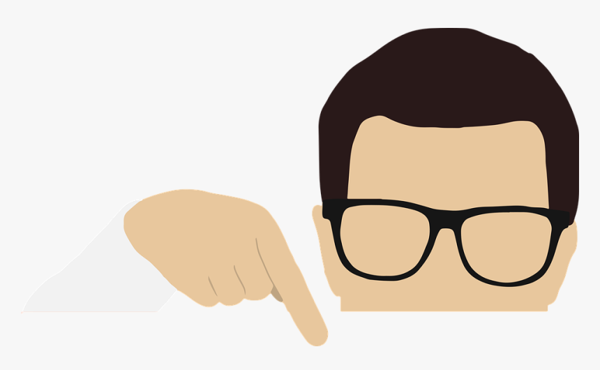 Man, Pointing, Blank, Banner, Sign, Poster, White, HD Png Download