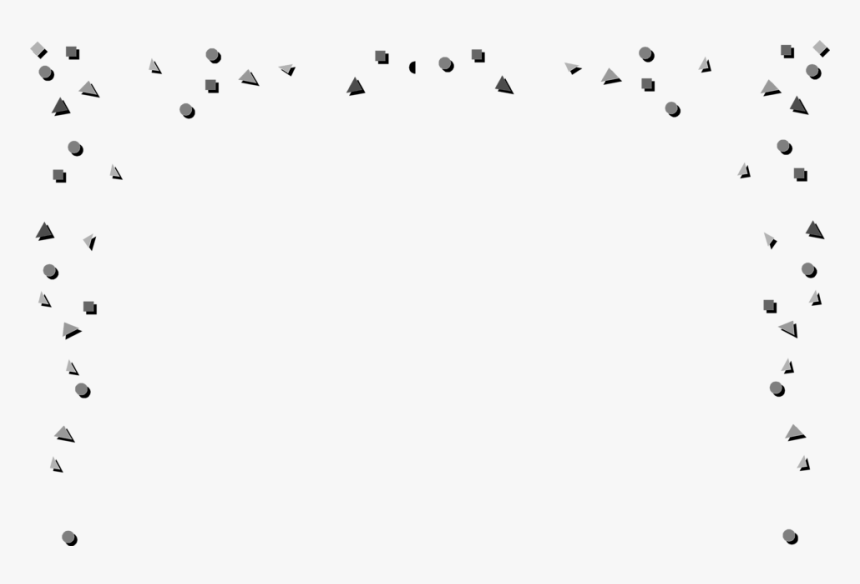 Confetti Border Clipart - Black Confetti Border Png, Transparent Png