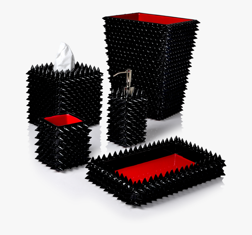 Quill Black Cones Embedded In Black Enamel With Red - Brush, HD Png Download