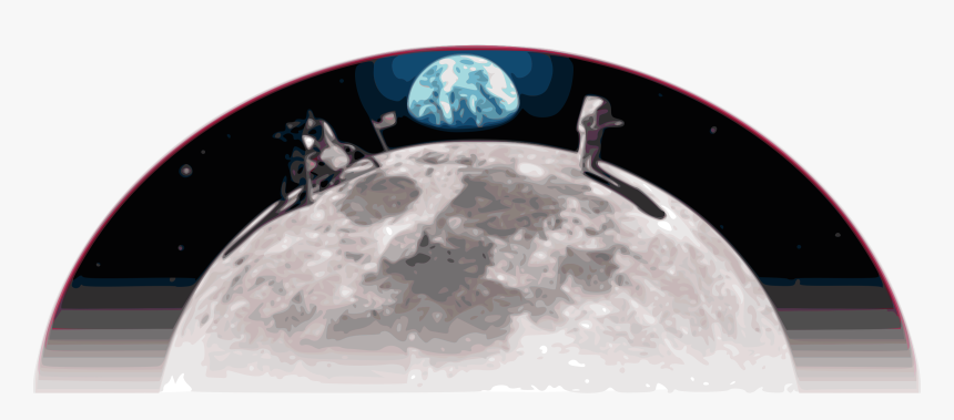 Man On The Moon Clip Arts - Man On Moon Transparent, HD Png Download