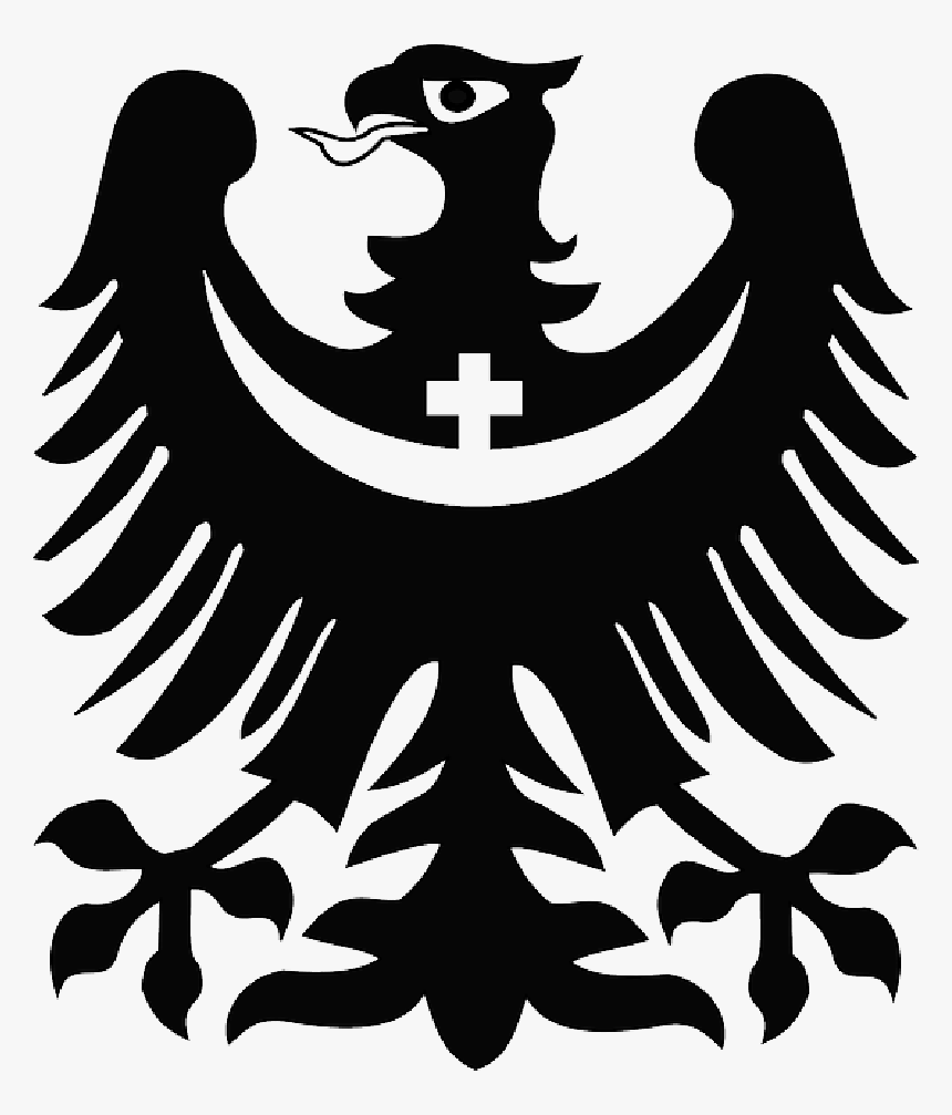 Cross, Silhouette, Eagle, Crescent, - Black Eagle Coat Of Arms, HD Png Download