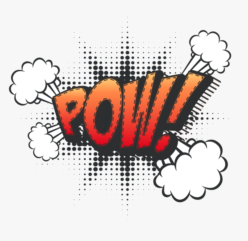 Pow Pow Hit Effect Comic Comics Emetcomics Sticker - Hit Effect Png, Transparent Png