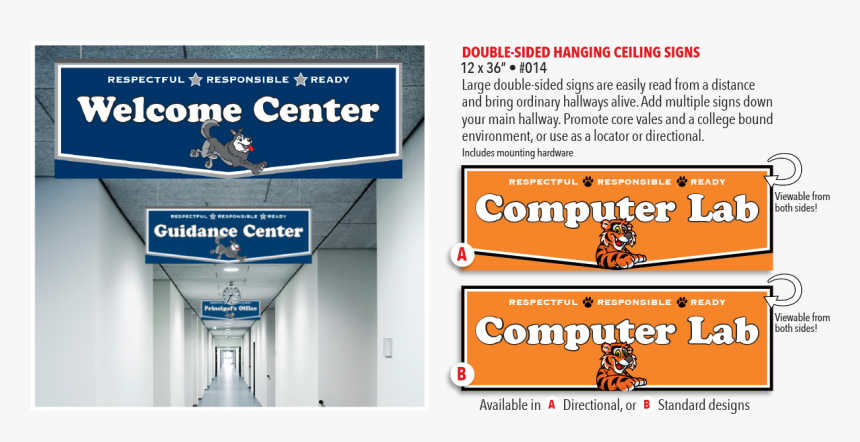 Double Sided Hanging Ceiling Signs - Double Sided Hanging Signs, HD Png Download