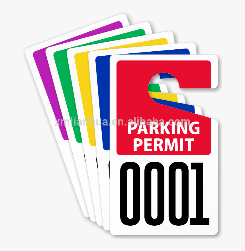 Parking Permit Cardboard Paper Hanging Sign Advertising - Parking Permit, HD Png Download