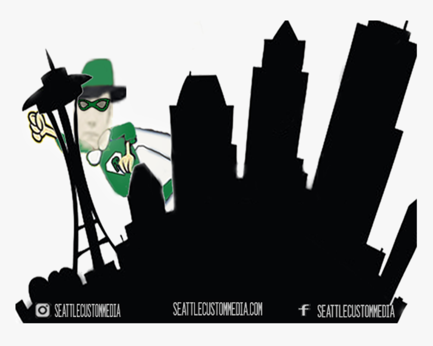 You Protecting The Emerald City With My Contact Info - Space Needle Silhouette, HD Png Download