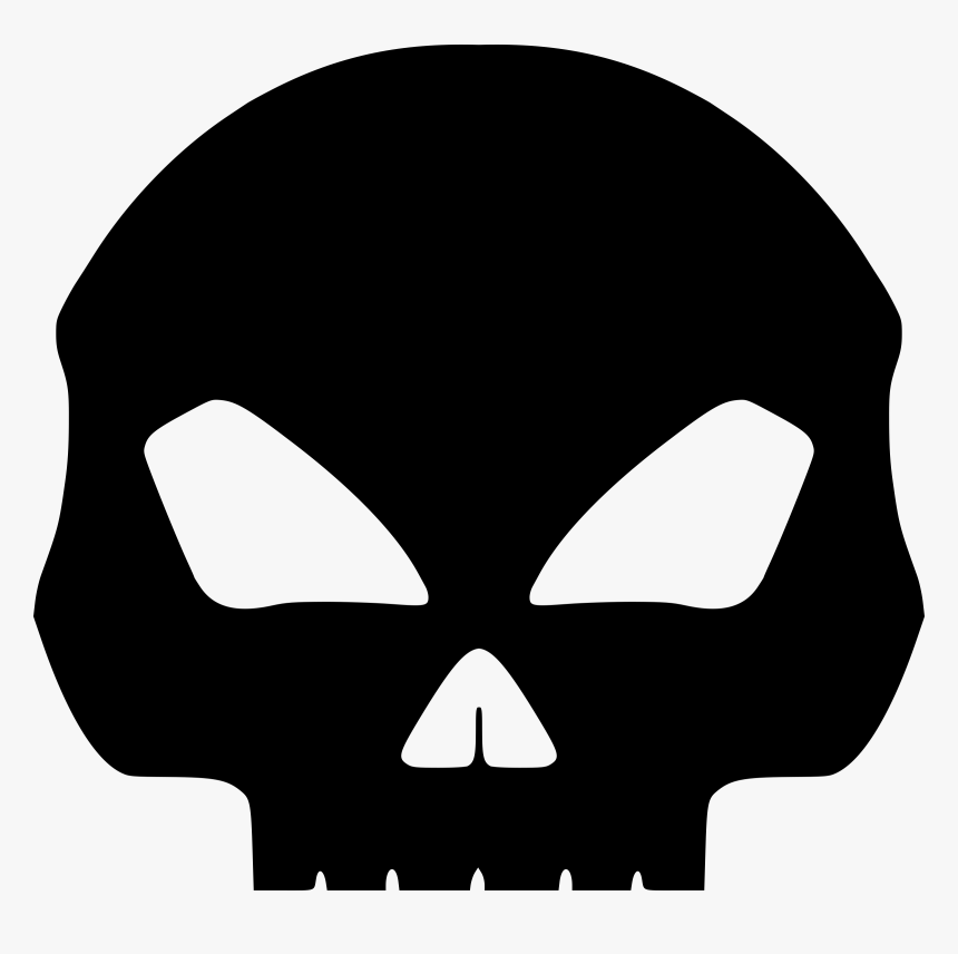 Skeleton Head Clipart Death Skull - Black Skull Clip Art, HD Png Download