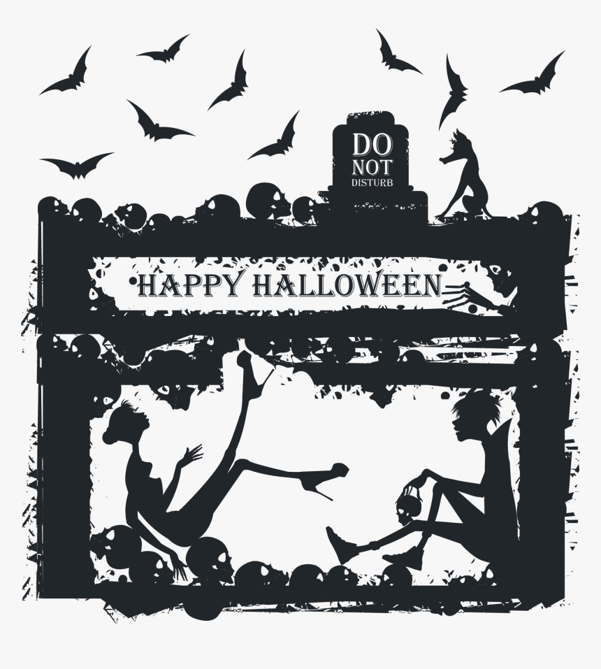 Halloween Greeting Card Illustration - Happy Holidays Clip Art, HD Png Download