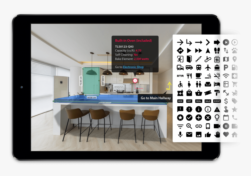 Pushpin, 3d Box, And Hotspot - Flat Panel Display, HD Png Download