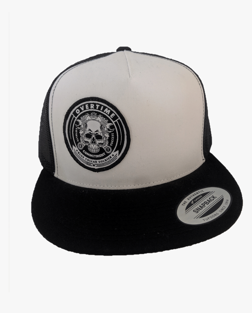 White And Black Skull & Motor - Baseball Cap, HD Png Download