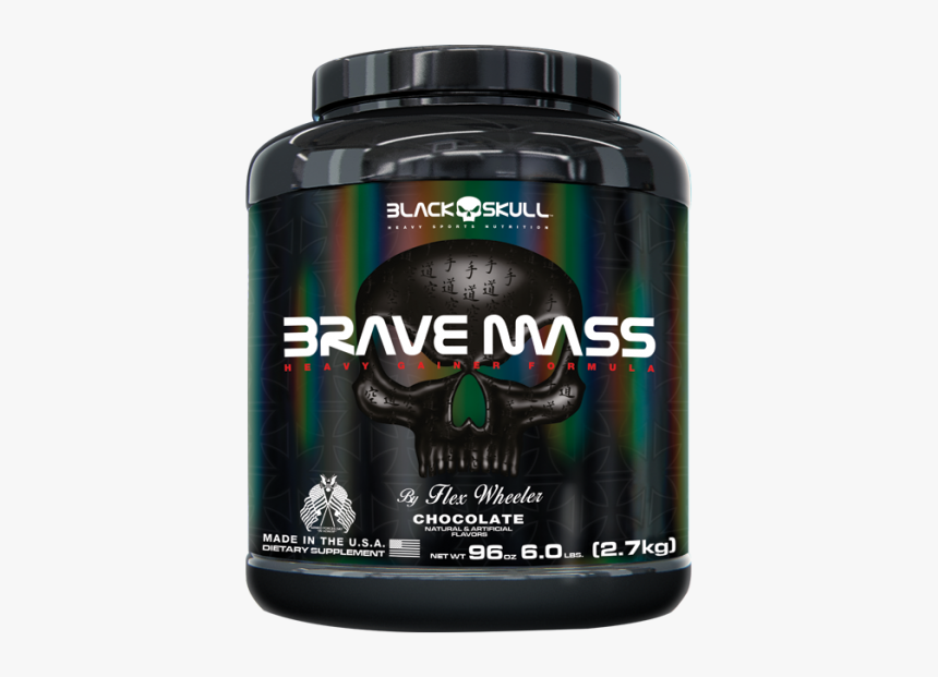 Brave Mass - Black Skull - Brave Mass Black Skull, HD Png Download