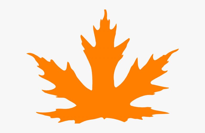 Leaves Clipart Orange Leaf - Purple Maple Leaf Clipart, HD Png Download
