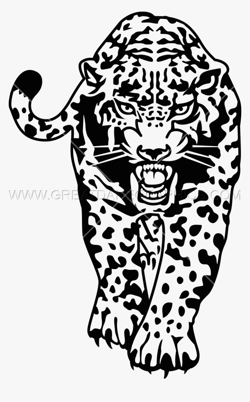 Black And White Jaguar Clip Art, HD Png Download