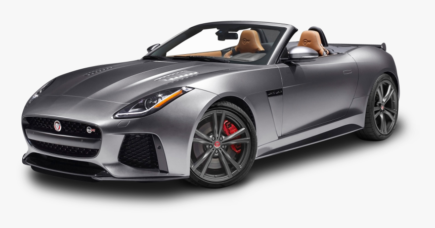 Gray Jaguar F Type Svr Convertible Car Png Image - Jaguar F Type Png, Transparent Png